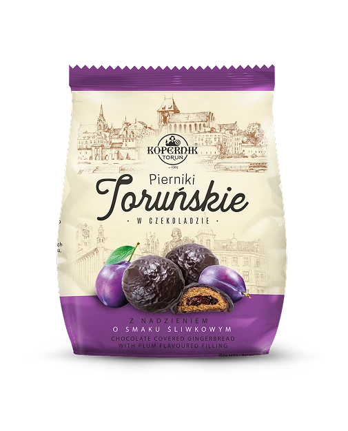 Toruńskie Pierniki® w deserowej czekoladzie Śliwka